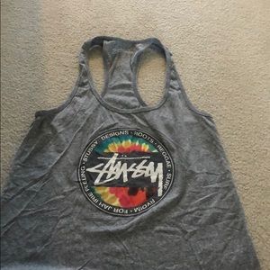 Gray stussy tank top.